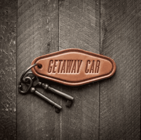 Getaway Car Leather Keychain Motel Style